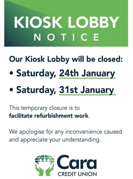 Kiosk Lobby Notice!
